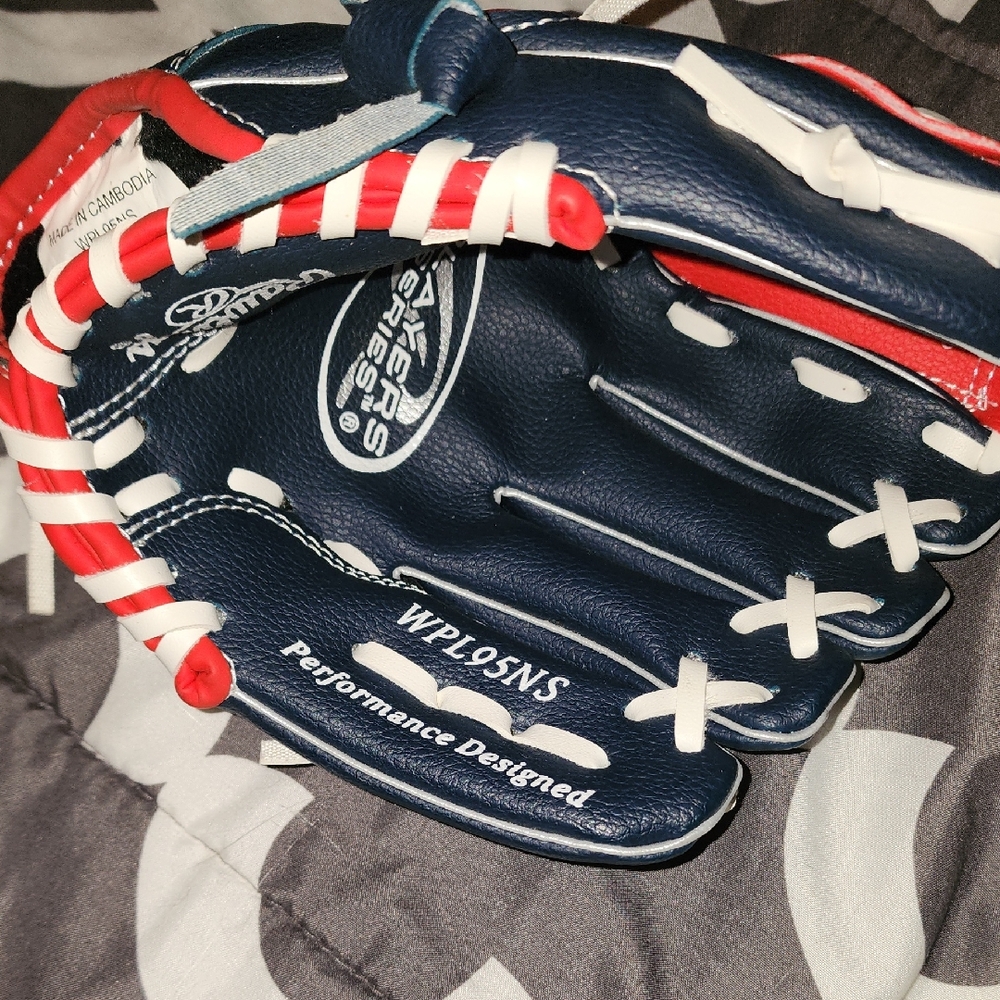 Nokona Navy and Red Baseball Glove
